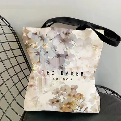 Fashion T-TED B-BAKERs Storage Bags Canvas Double-Sided Print Fashion Shoulder Tote Shopping Bag Gift Eco Handbags