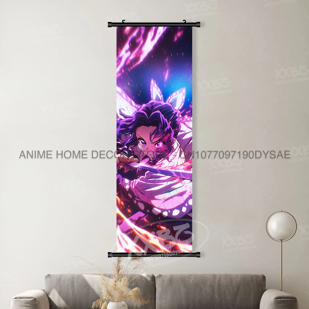 Anime Demon Slayer: Kimetsu No Yaiba Figures Poster Canvas Print Hanging Painting Wall Art Scrolls Picture Home Decoration Mural