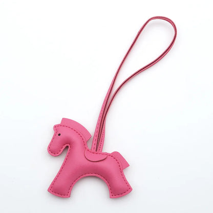 Pony Bag Charm, PU Leather Luggage & Car Pendant, Premium Versatile Travel Accessories