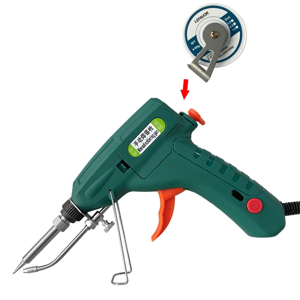 Electric Soldering Iron Gun Hand-held Internal Heating Soldering Iron Automatically Send Tin Gun Soldering Welding Repair Tool