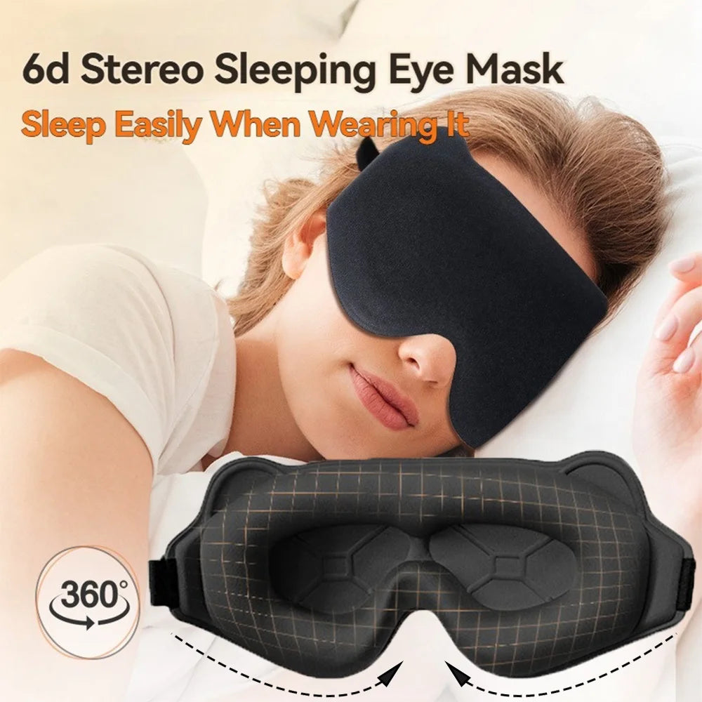 3D Sleeping Mask Block Out Light Soft Padded Sleep Mask For Eyes Slaapmasker Eye Shade Blindfold Sleeping Aid Face Mask Eyepatch