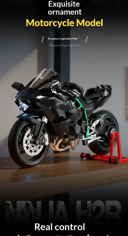 Kawasaki Ninja H2R 1:9 Scale Dynamic Model - Smoke Effect Alloy Motorcycle in Gift Box, Collector‘s Edition Cars