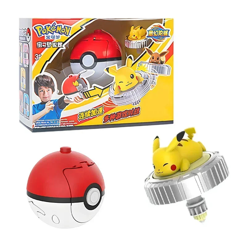 Elf Pokemon Spinning Top Ball Battle Gyro Arena Pikachu Charmander Squirtle Mew Eevee Monsters Action Figure Toy Children Gift