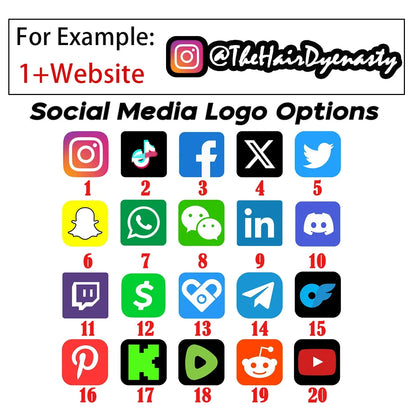 Vinyl Stickers DIY with Custom Usernames, Instagram, TikTok, YouTube, Facebook Stickers for Car, Motorcycle (Default Icon 1)