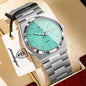 POEDAGAR Trendy Casual Man Watch Luminous Waterproof Stainless Steel Classic Men Wristwatch Date Week Men's Quartz Watches Reloj