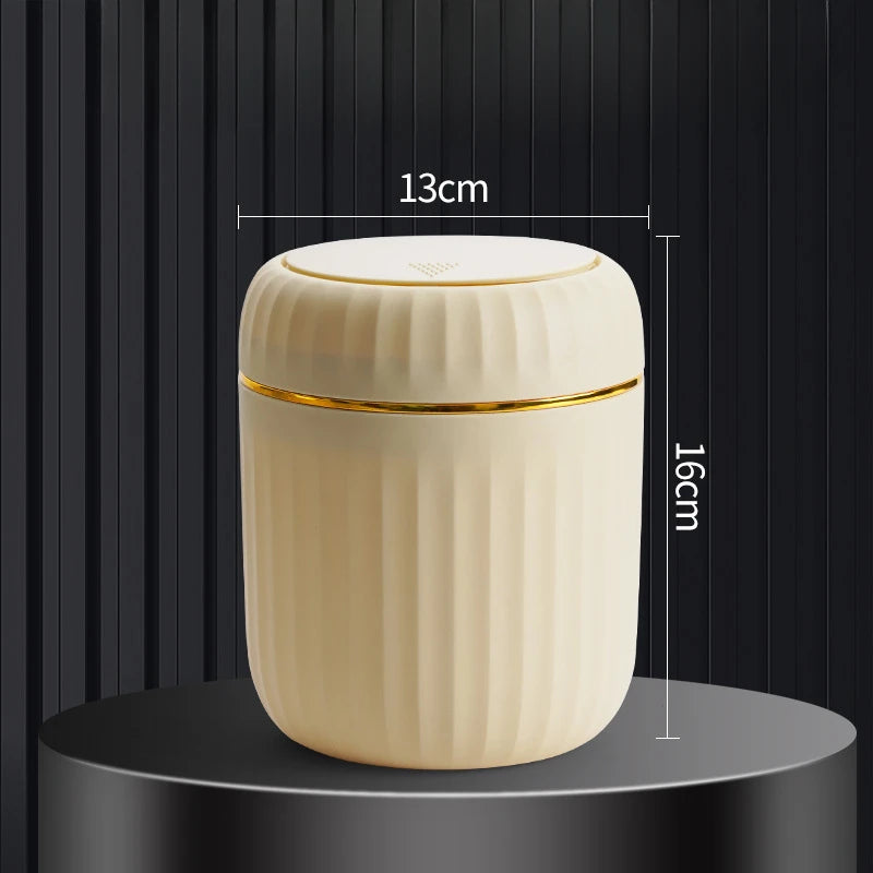 Mini Desktop Trash Can with Lid Garbage Waste Bin Organizer Bedroom Office Desk Storage Box Made Durable Plastic Home Supplies