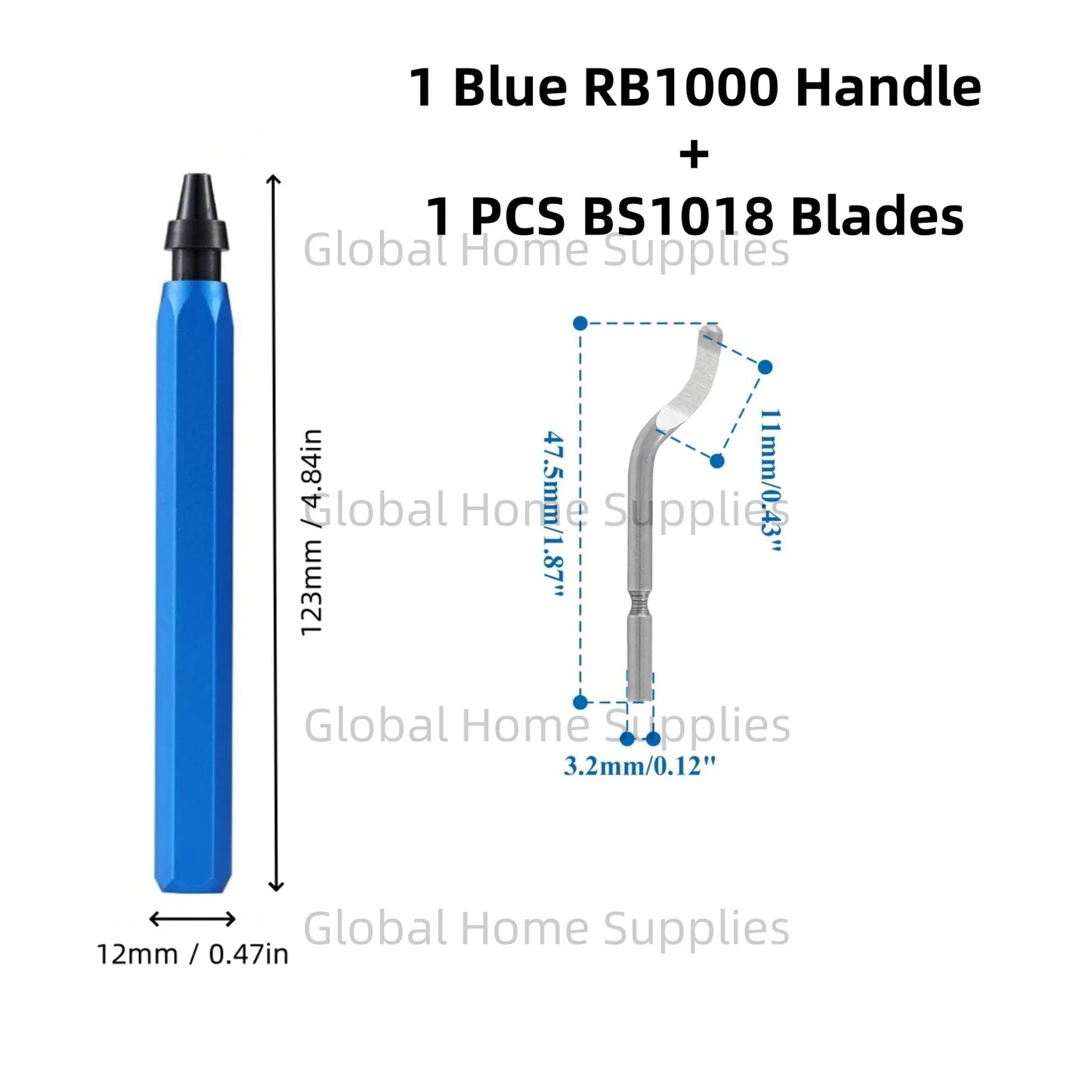 Deburring Tool Set RB1000 with Swivel Blades 1 or 11 PCS BS1010 BS1018 BK3010 BS3010 Metal Handle Deburr Tool Edge Burr Remove