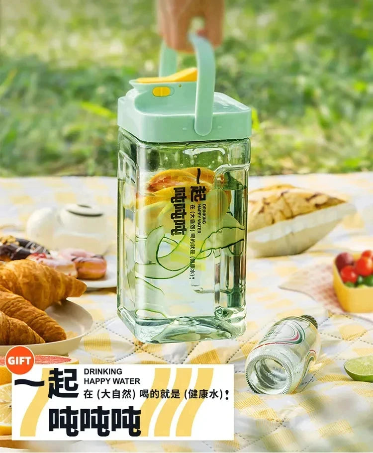 2.3/3.5l Refrigerator Cold Water Bottle With Faucet Large Iced Beverage Dispenser Beverage Juice Dispenser Kitchen Drinkware