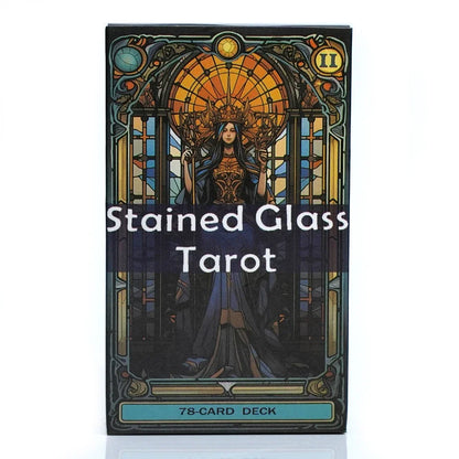 Tarot Cards Stained Glass Tarot Deck Divination and Insight Explore the Mystical World of Tarot Cards Oracle Card Board Game