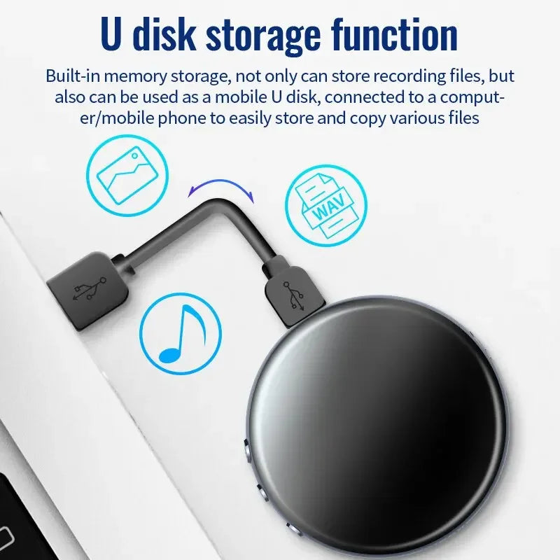 4-64GB 100Hour Digital Voice Recorder Activated USB Flash Driver Magnet Dictaphone HD Noise Reduce Sound Audio Record MP3 Player