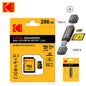 KODAK 100% Original Micro sd Card 16GB 32GB 64GB 128GB 256GB Microsd Memory Card Class10 SDXC U3 4K TF Card for Drone Phone
