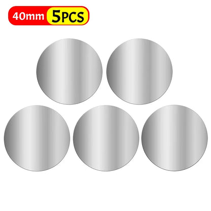 1-5PCS 8CM Magnetic Metal Plate Disk for Mobile Phone Tablet Universal Self Adhesive Iron Disk Patch Sticker for Magnetic Holder