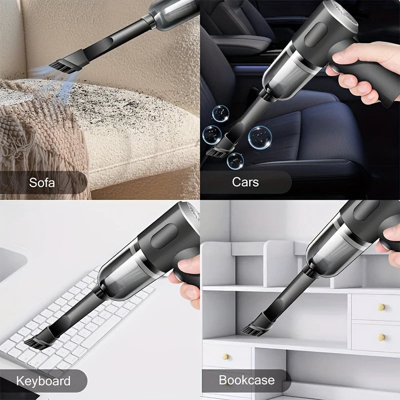 Lenovo 69000Pa 2 In 1 Cordless Handheld Vacuum Cleaner Rechargeable Portable Car Dust Blower Long Battery Cleaner For Home Pet