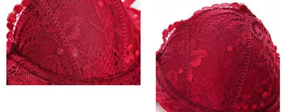 French Lace Half-Cup Bra Ultra-Thin Compact Small Bras  Kawaii Lingerie Sexy Push Up Japanese Style Minimalist Design for Women