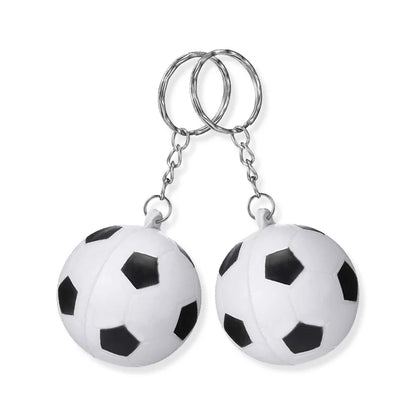 24 Pack White Soccer Keychains Accessory Mini Soccer Stress Ball Keychains,Sports Ball Keychains,School Carnival Reward for Kids