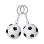 24 Pack White Soccer Keychains Accessory Mini Soccer Stress Ball Keychains,Sports Ball Keychains,School Carnival Reward for Kids
