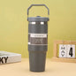 20/30oz Vacuum Insulated Tumbler with Lid: Stainless Steel Portable Cup with Dazzling Tote Handle for Hot & Cold Drinks