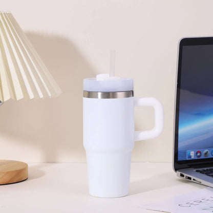 14oz Car Mug with Handle Double-layer Vacuum Coffee Cup Portable Sport Water Bottle 304 Stainless Steel Travel Thermal Cup