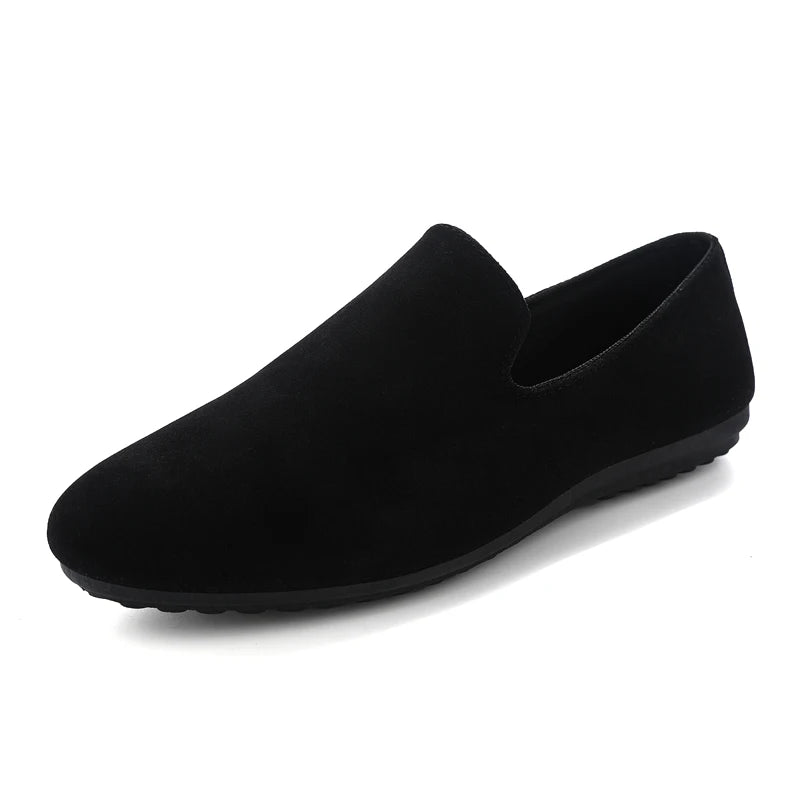 Hot Sale Black Loafers Men Summer Flat Shoes Comfortable Lightweight Men's Casual Shoes Non-slip Slip-on Shoes Man Lazy Shoes