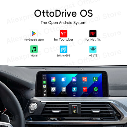 OTTOCAST OttoAiBox i3 for Car built in Wireless CarPlay AI Box Android 13 TV Box QCM 6125 for Netflix for BMW Car Accessories