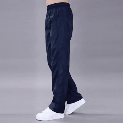 Thin Section Sweatpants Pants Male Spring Summer Casual Trousers Polyester Fiber Loose Plus Size Quick Drying Pants Sportwear
