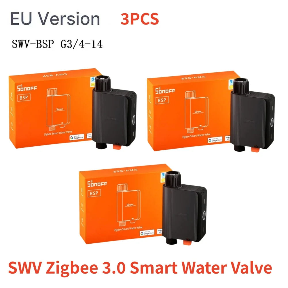 SONOFF SWV SONOFF Water Valve SWV-BSP Zigbee IP55 Irrigation System Setting Controller Home Automate Compatible with Alexa Googl