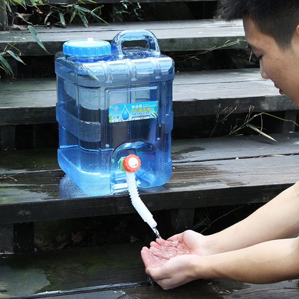 7.5/10/15L Water Carrier Tank Portable Water Storage Tanks Food Grade Large-Capacity with Faucet for Picnic Hiking