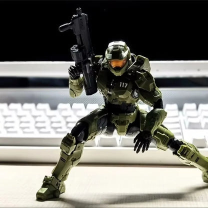New IN STOCK 18cm Super Soldiers Sierra 117 John Reclaimer Mk Vi 1/12 Scale Action Figure Collect PVC Ornaments Game kids Gifts