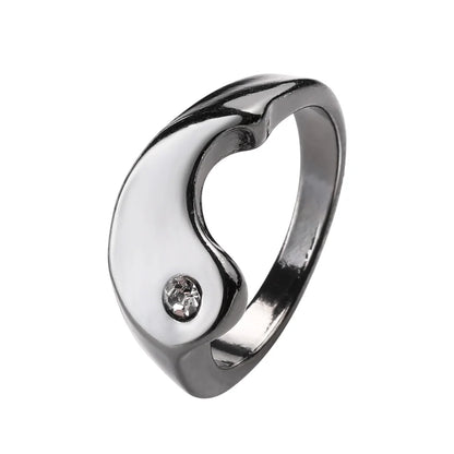 Couple Bracelets Rings Yin Yang Tai Chi Alloy Pendant Adjustable Braid Chain Necklace Matching Lover Bracelet Necklace Earring