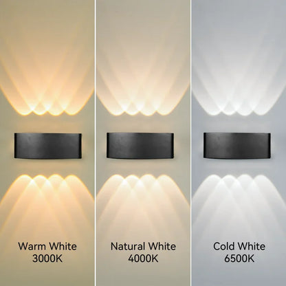 LED Wall Lamp AC110-265 IP65 Outdoor Waterproof Aluminum Wall Light Up Down luminous lighting Indoor  Stair Garden Sconce Light
