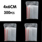100/200/300pcs Small Zip Lock Plastic Bag Reclosable Transparent Bag Shoe Bag Vacuum Bag Poly Clear Bags Thickness 0.05mm