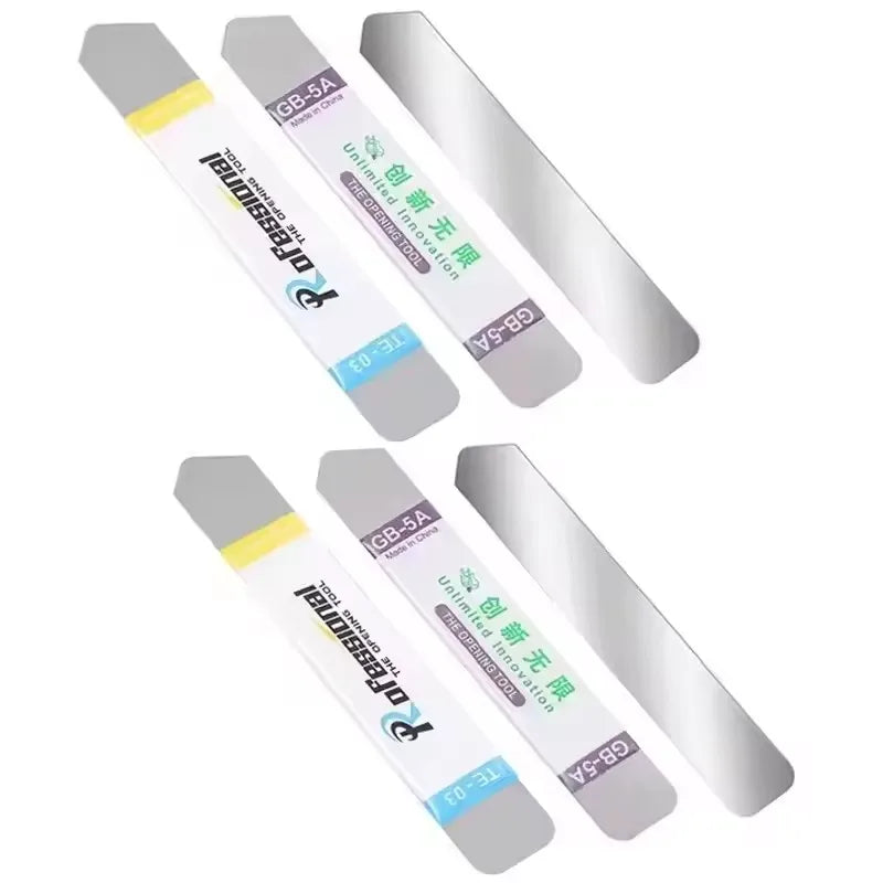 1-6PCS Stainless Steel Blade Soft Thin Pry Spudger Cell Phone Tablet Screen Battery Opening Tools for Samsung iPhone iPad Opener