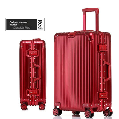 KLQDZMS High Quality All Aluminum Magnesium Alloy Luggage Large Capacity Travel Suitcase 20 Inch Boarding Business Luggage Bag