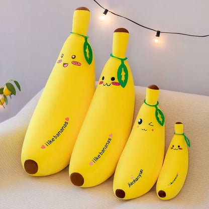 Banana Throw Pillow Long Pillow Cute Lazy Bed Leg Hug Doll Super Soft Girl Doll Squishy Plush Toy