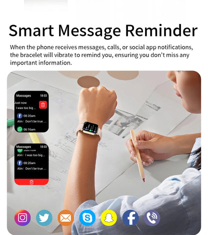 LIGE Smart Watch Answer/Make Call 1.85" Smartwatch for Android iOS Heart Rate Sleep Monitor Pedometer Waterproof Fitness Watches