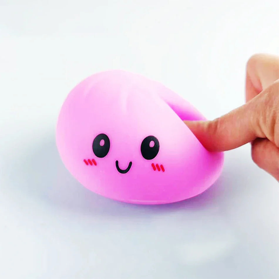Squishy Dumpling Toy Crystal Steamer Bun Food Shape Squeeze Stress Relief Fidget Toy Desktop Ornament Gift