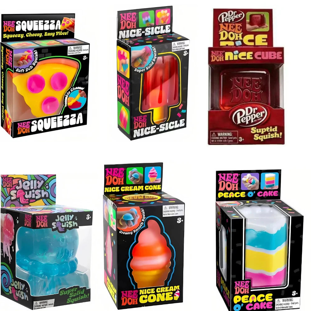 100+PCS Assorted Mixed Squish NEEDOH Fidget Mystery Blind Box Surprise Unbox Toy Slow Rebound Stress Relief Squeeze Sensory Toys