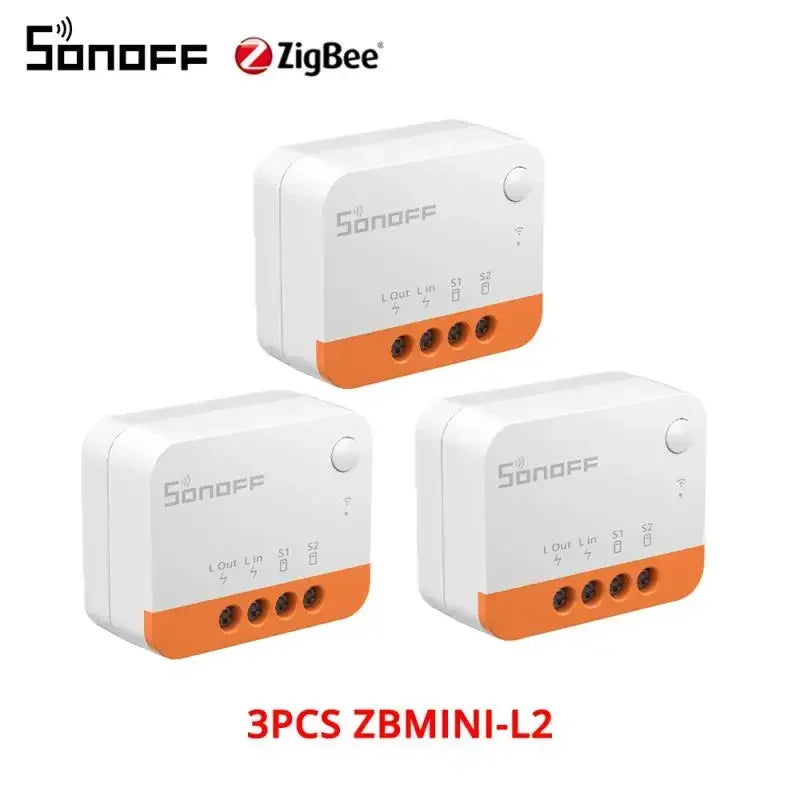 SONOFF ZBMINI-L2/ZBMINIR2 Zigbee DIY Smart Switch Module No Neutral Wire Require 2 Way Control Home Automation For Alexa eWelink