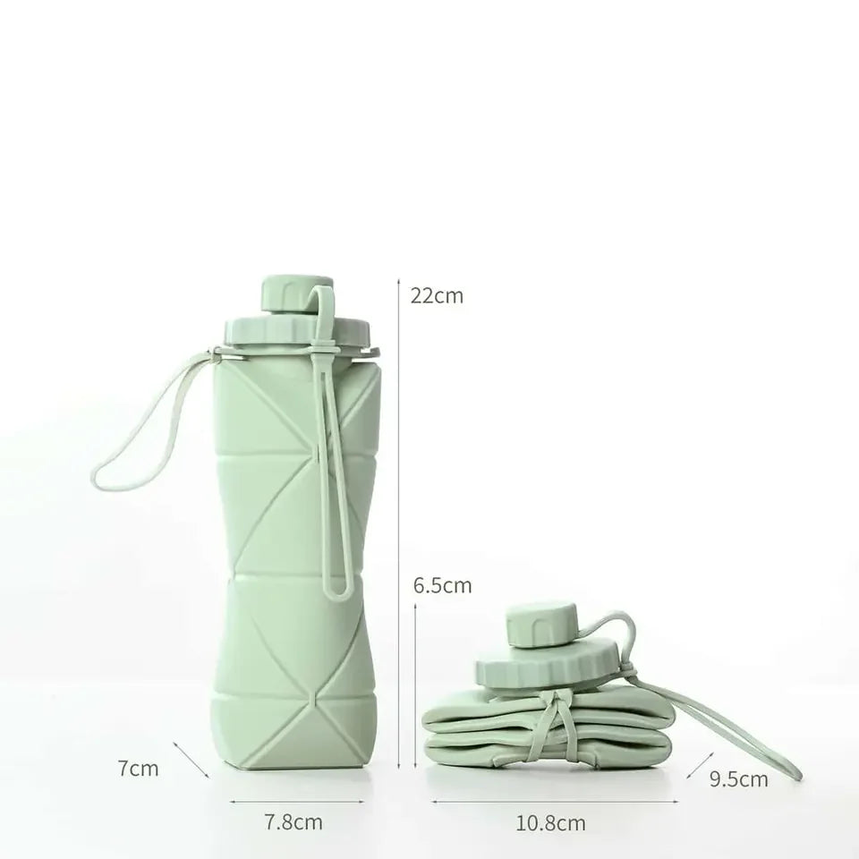 1 Folding Water Cup, Outdoor Travel Sports Silicone Water Cup, High Temperature Resistant and Stretchable Folding Cup