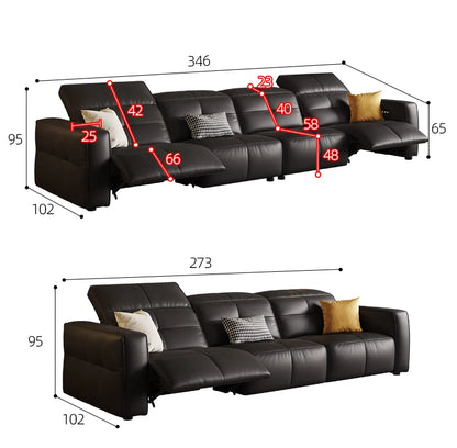 Luxury Couch Reclining Sofas Leather Black Seating Power Office Reclining Sofas Massage Sillas De Escritorio Home Furniture