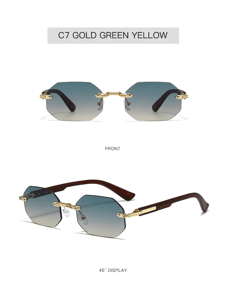 New Vintage Elliptical Sunglasses Women Men Polygon Sun Glasses Female Oval Eyewear Sunglasses for Male Female Eyeglasses