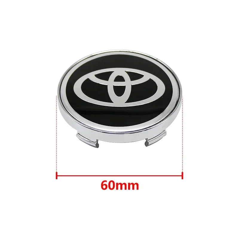 4Pcs 60mm For Car emblem Wheel hub Center Cap Badge covers sticker Decals Styling For Toyota Corolla RAV4 LEVIN Yaris C-HR Camry