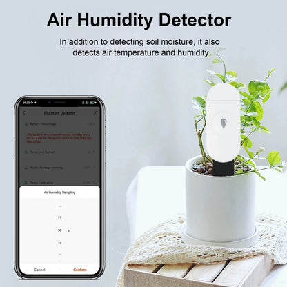 Zigbee Temperature Humidity Moisture Detector Smart Soil Tester Moisture Sensor Phone App RealTime Monitor for Home Garden