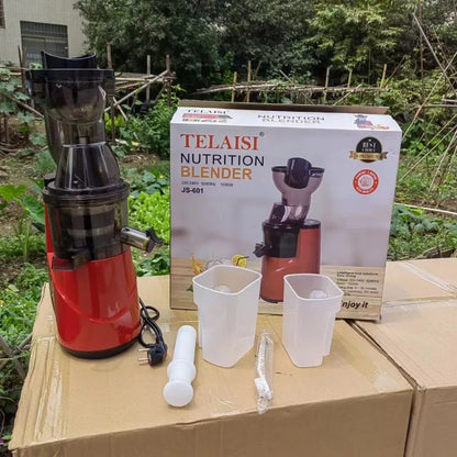 220V Automatic Juice Extractor Home Slag  Separation Ginger Fruit Vegetable Juice Extractor Multifunctional Fruit Slow Juicer