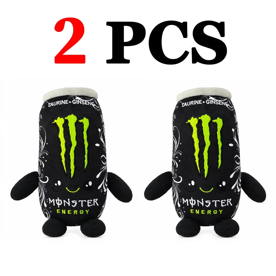 HOT- Monster Plush White Energy Drink Plush Toy Simulation Can Stuffed Doll Cute Soft Figure Decor Gift Friend Home Ornament
