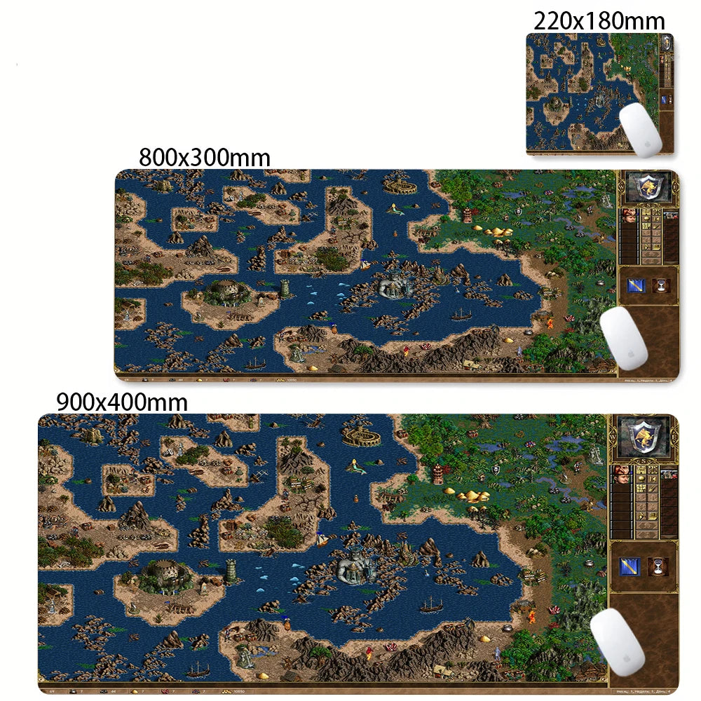 Gaming Laptops Keyboard Mat Desk Protector Gamer Mats Anime Heroes of Might and Magic 3 Map Deskmat Laptop Accessories Mouse Pad