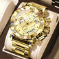 POEDAGAR Top Business Men's Wristwatch Luminous Waterproof Man Clock Chronograph Calendar Stainless Steel Quartz Watches For Men