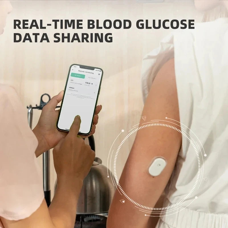 Sibionics Blood Glucose Meter 24h Real Time Monitoring Finger-Free Tester Diabetes Suger Sensor Health Monitors For Home Scanner