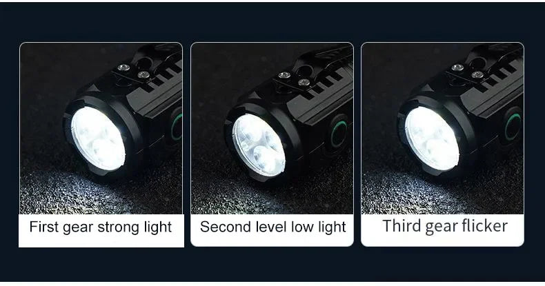 New Ultra Powerful Flashlight 3 Core LED Mini EDC Tactical Torch USB Rechargeable Outdoor Camping Fishing LED Hat Clip Lamp