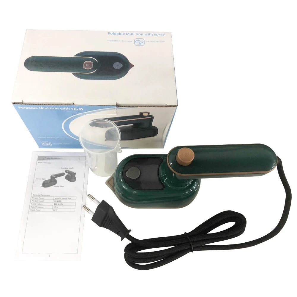 Mini Handheld Steam Iron 170° Rotating High-Temperature 180°C Portable Garment Steamer Wet & Dry Ironing Machine for Home&Travel